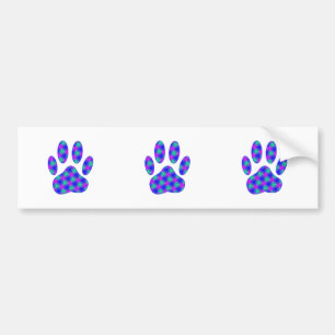 Cosmic Paw Print Bumper Sticker