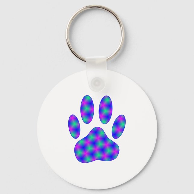 Cosmic Paw Print Key Ring (Front)