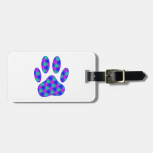 Cosmic Paw Print Luggage Tag