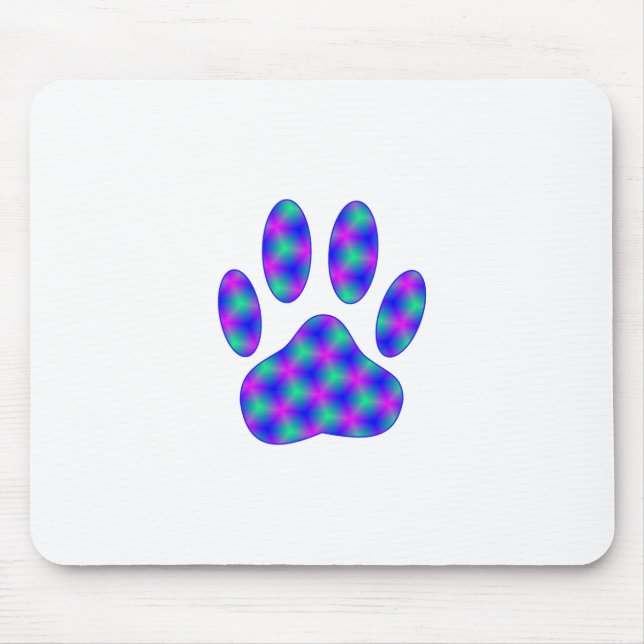 Cosmic Paw Print Mouse Mat (Front)