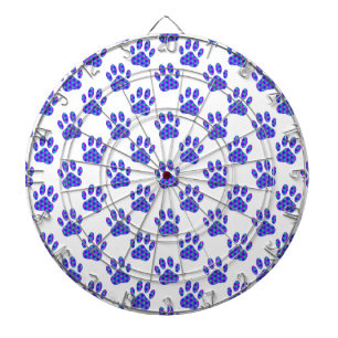 Cosmic Paw Print Pattern Dartboard