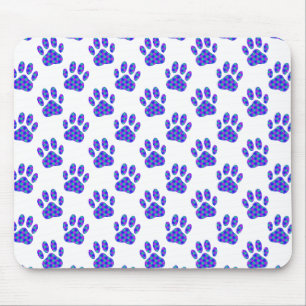 Cosmic Paw Print Pattern Mouse Mat