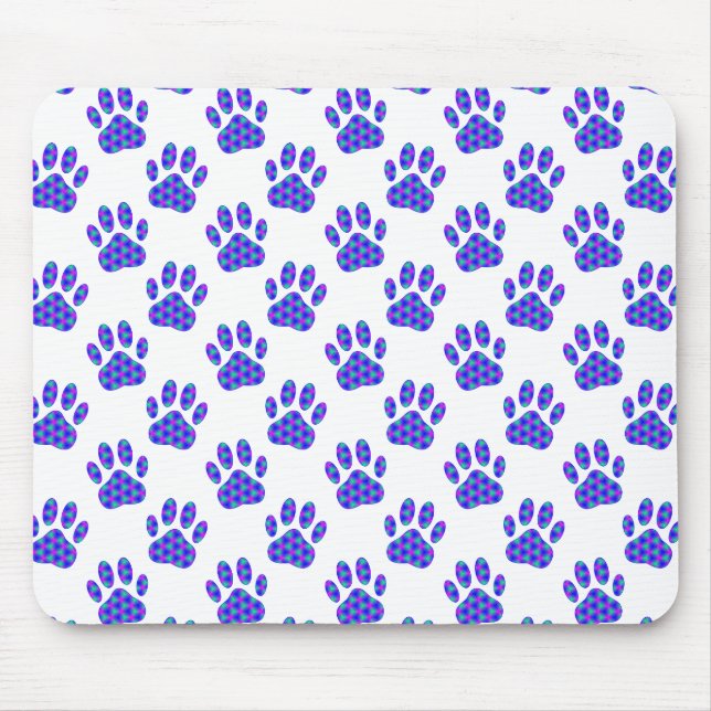Cosmic Paw Print Pattern Mouse Mat (Front)