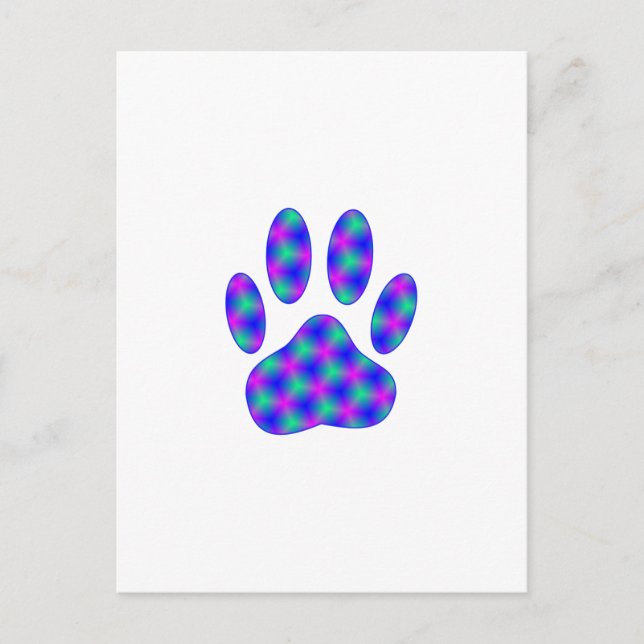 Cosmic Paw Print Postcard (Front)