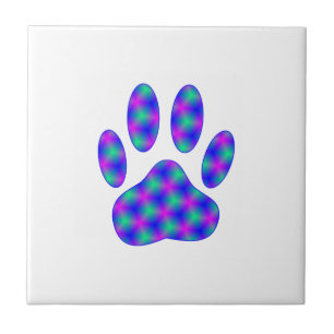 Cosmic Paw Print Tile