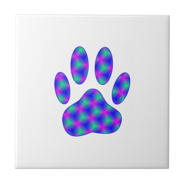 Cosmic Paw Print Tile (Front)