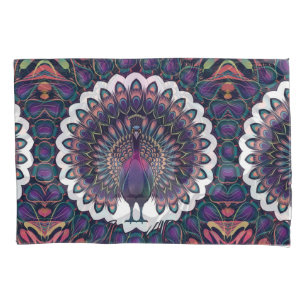Cosmic Peacock Mandala  Pillowcase