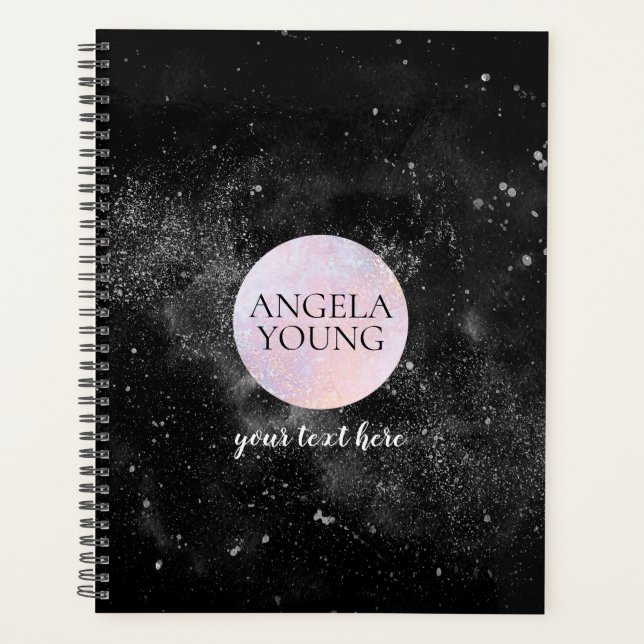 Cosmic Pink Moon Astrology Appointment Book Planner (Front)