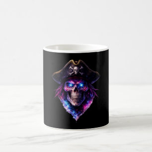 Cosmic Pirate Skull Galaxy Coffee Mug
