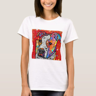 Cosmic Pit Bull - Bright Colourful - Gift Idea T-Shirt