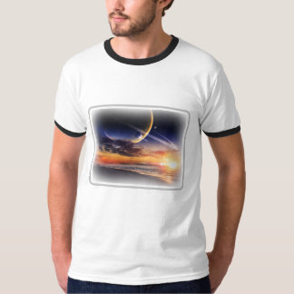 Cosmic Planet Horizon Basic Ringer T-Shirt