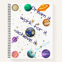 Cosmic Planet Inspirational Notebook
