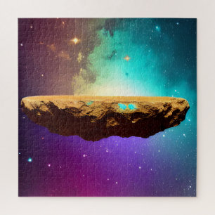 Cosmic Plateau Asteroid Hovering in Night Universe Jigsaw Puzzle