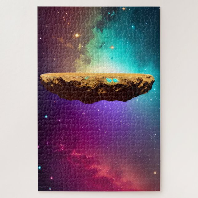 Cosmic Plateau Asteroid Hovering in Star Universe Jigsaw Puzzle (Vertical)