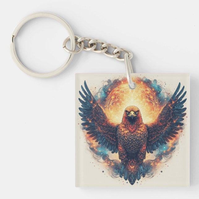 🦅 Cosmic Prism Eagle Vision Charm 🦅 Key Ring (Front)