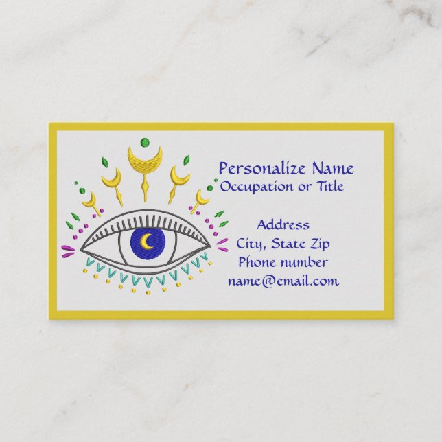 Cosmic Psychic Eye Spiritual Metaphysical  Business Card (Front)