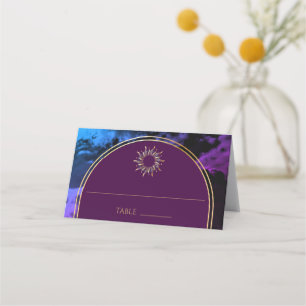 Cosmic Purple Arch Astrological Galaxy Place Card