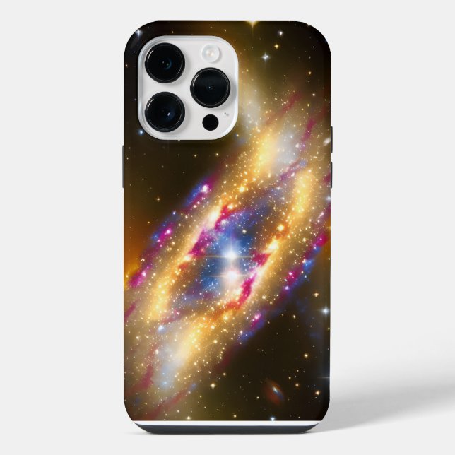 Cosmic Purple Blue star explodes night galactic iPhone Case (Back)