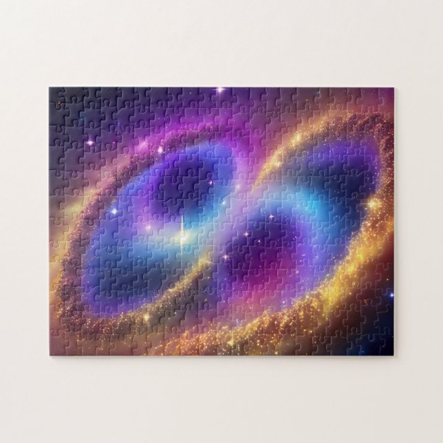 Cosmic Purple Figure Eight in Golden Time Universe Jigsaw Puzzle (Horizontal)