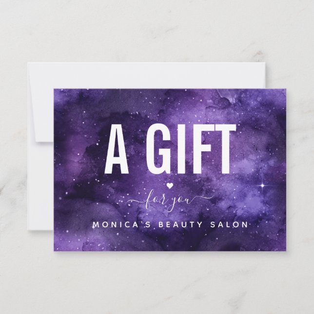 Cosmic Purple Galaxy Night Sky Beauty Salon Makeup (Front)