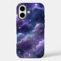 Cosmic Purple Galaxy with Glittering Stars – Dream