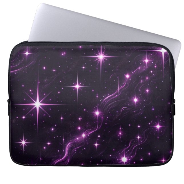 Cosmic Purple Twilight Laptop Sleeve (Front)