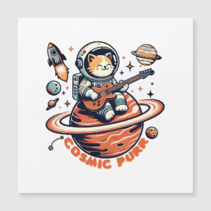 Cosmic Purr - Astro Guitarist Cat