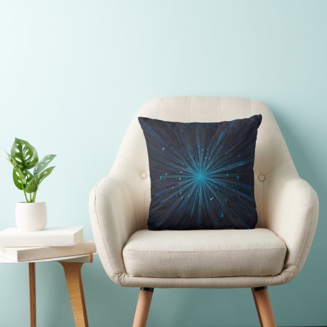 Cosmic Radiance Blue Starburst Cushion (Chair)
