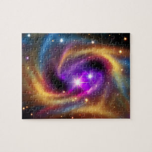 Cosmic Radiant Indigo Colours of the Infinite Jigsaw Puzzle