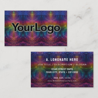 Cosmic Rainbow Galaxy Reiki Healer Company Logo  Business Card