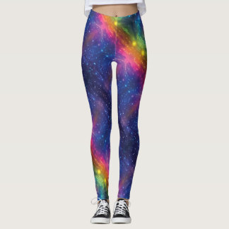 Cosmic Rainbow Galaxy Reiki Healer Mystical Cosmos Leggings