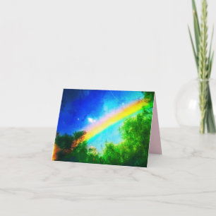COSMIC RAINBOW VERDE GREETING CARD