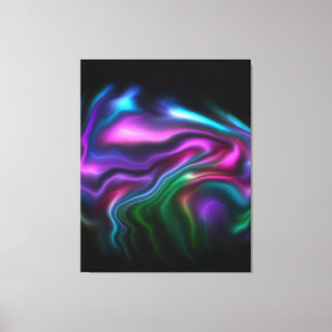 Cosmic Rainbow Warp Stretched Canvas Print