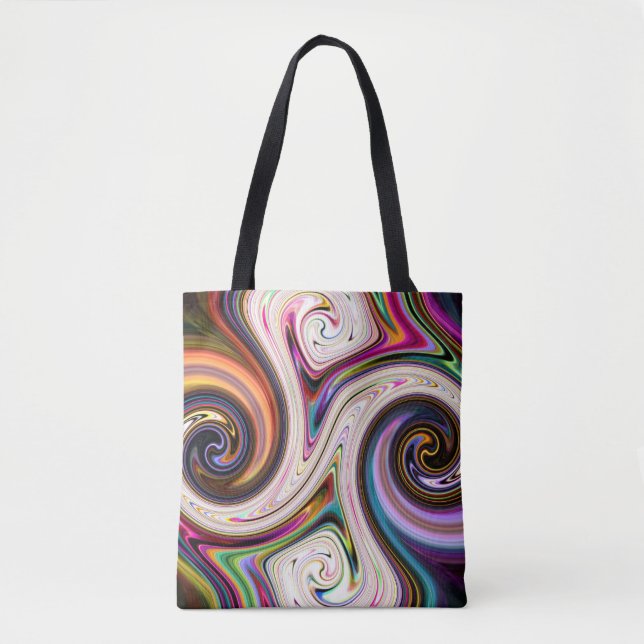 Cosmic Rays 5 Swirls Tote Bag (Front)