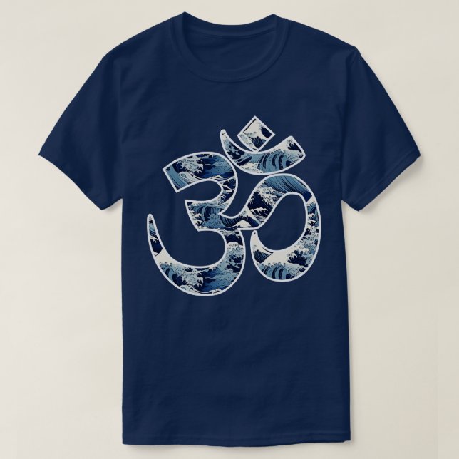 Cosmic Resonance The Mystical Power of Om Kanagawa T-Shirt (Design Front)