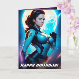 Cosmic Retro 50's Sci-Fi Nova Space Ranger Card