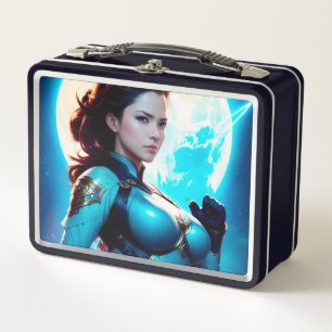 Cosmic Retro 50's Sci-Fi Nova Space Ranger Metal Lunch Box