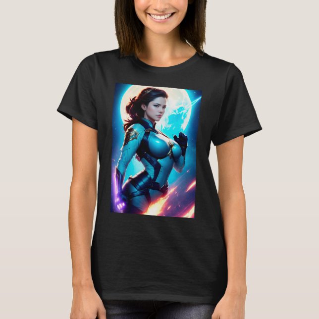 Cosmic Retro 50's Sci-Fi Nova Space Ranger T-Shirt (Front)