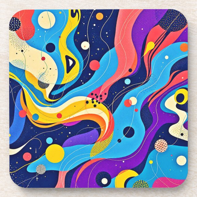 Cosmic Rhythm Art Coaster (Front)