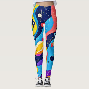 Cosmic Rhythm Art Leggings