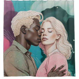 Cosmic Romance Shower Curtain