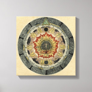 Cosmic Rose Mandala Canvas Print