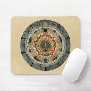 Cosmic Rose Mandala Mouse Mat