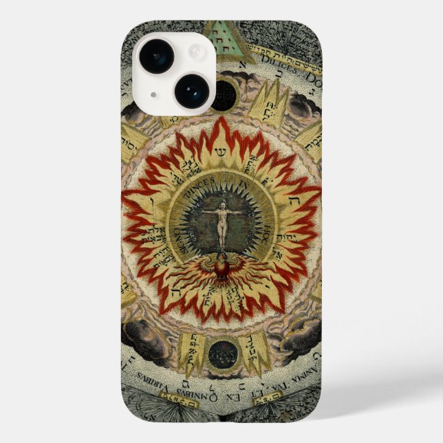 Cosmic Rose Tetragrammaton Mandala Case-Mate iPhone Case (Back)
