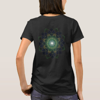 Cosmic Sacred Mandala: Elegance in Gold, Smeral T-Shirt