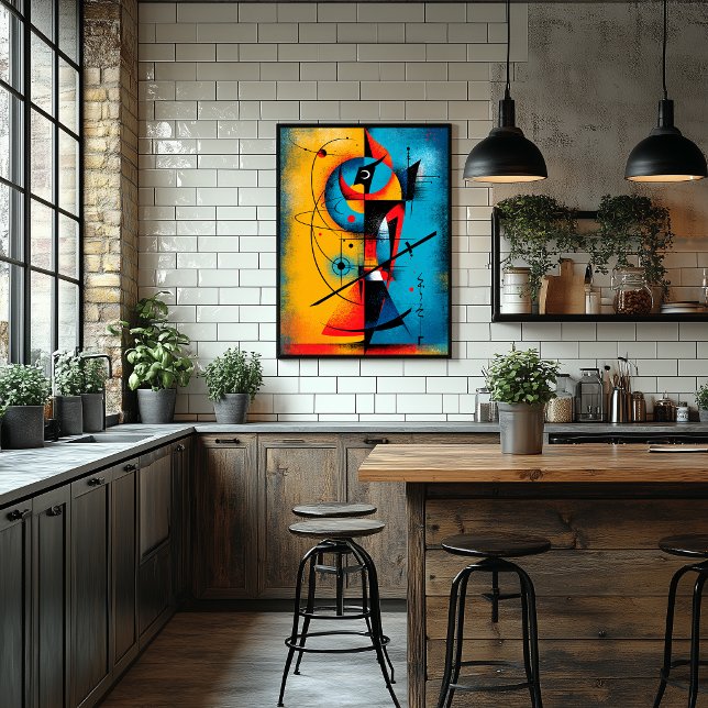Cosmic Samurai – Modern Abstract Geometric Wall Poster (Creator Uploaded)
