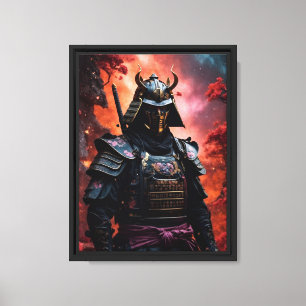 Cosmic Samurai Warrior – Japanese Armour Art Canvas Print