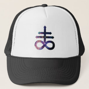 Cosmic Satanic Cross Trucker Hat