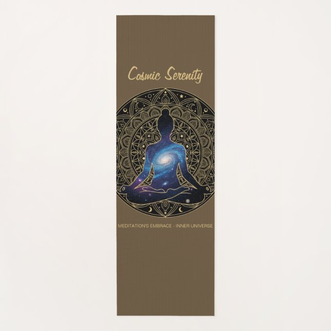 Cosmic Serenity Meditation – Galaxy Mandala  Yoga Mat (Front)