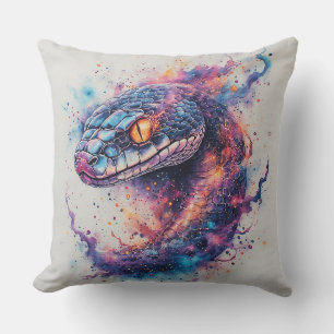 Cosmic Serpent with Glowing Scales Cushion